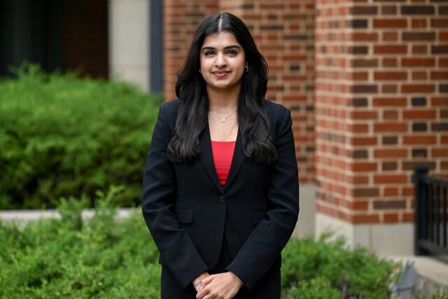 Anusha smiling